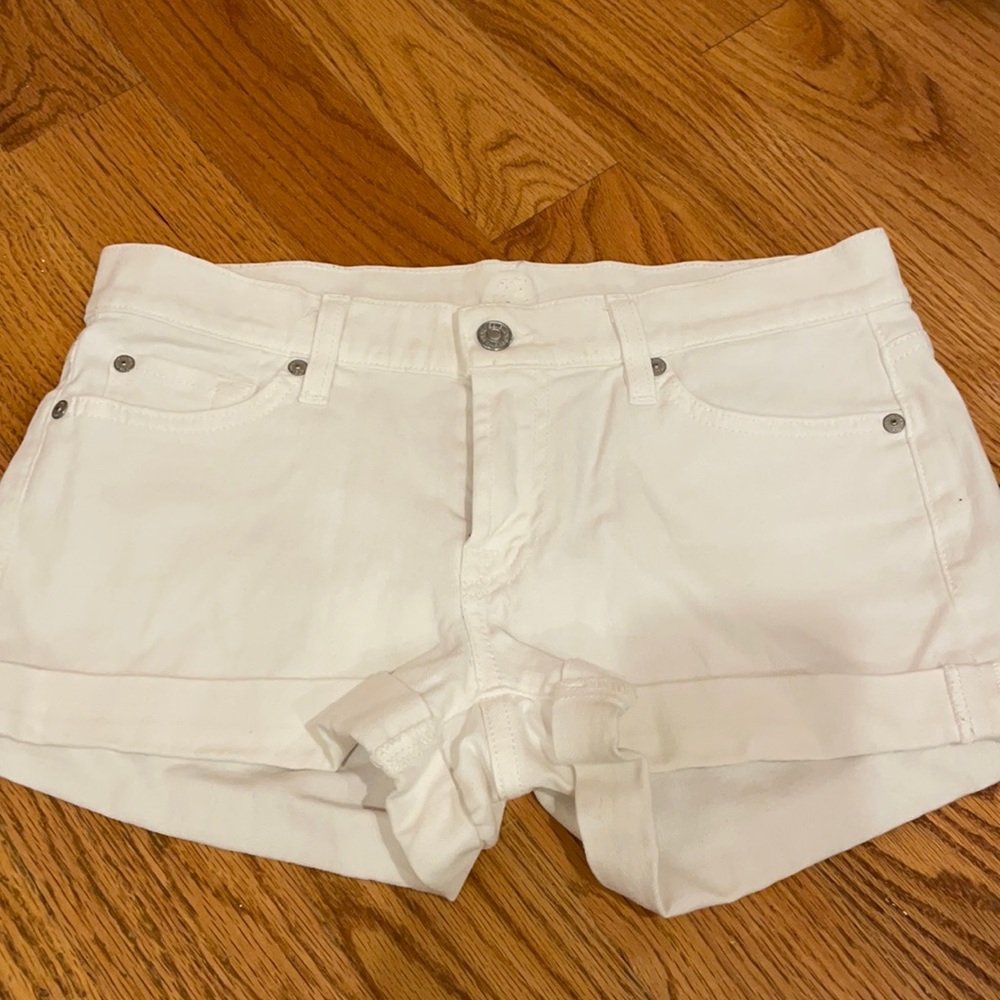 7 For All Mankind white shorts